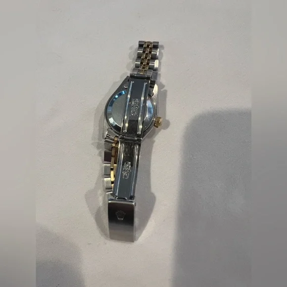 Vintage Rolex Oyster Perpetual Datejust 26mm Yellow Gold Steel Diamond - Picture 9 of 12